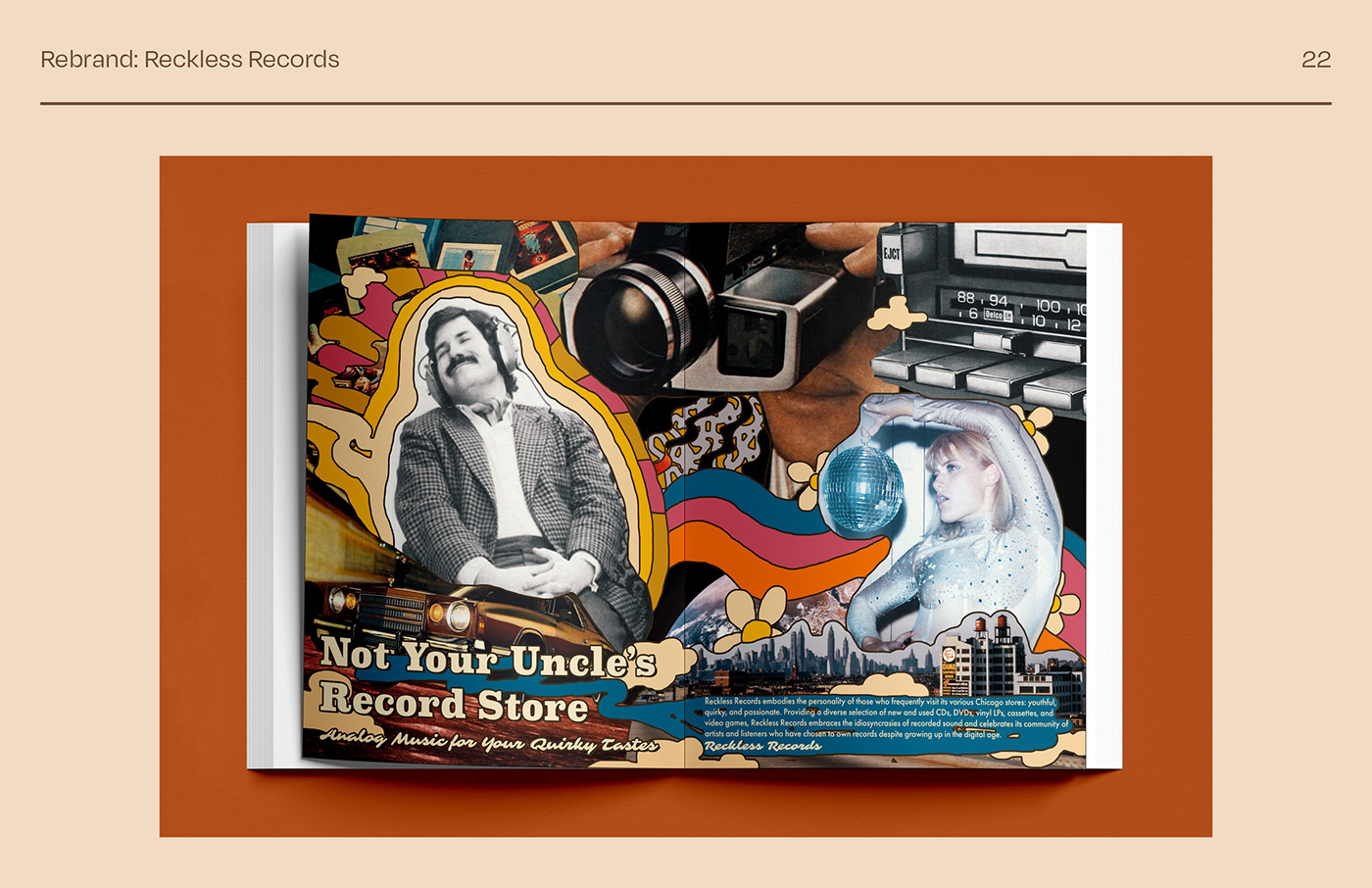 brand guidelines concept rebrand graphic design  ILLUSTRATION  Mockup music design photo collage rebranding record store