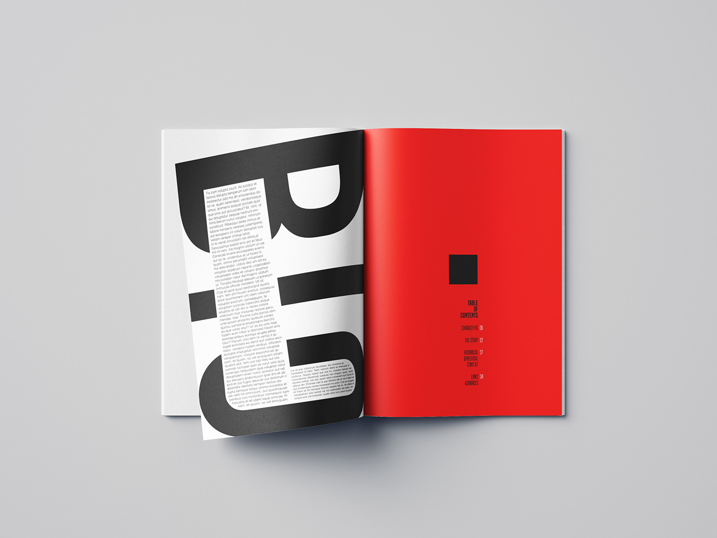 typography   drama thriller pitch Booklet editorial visual identity