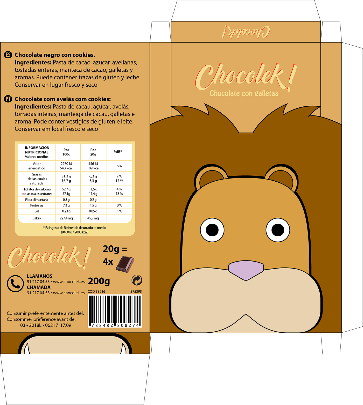 animales Packaging chocolate