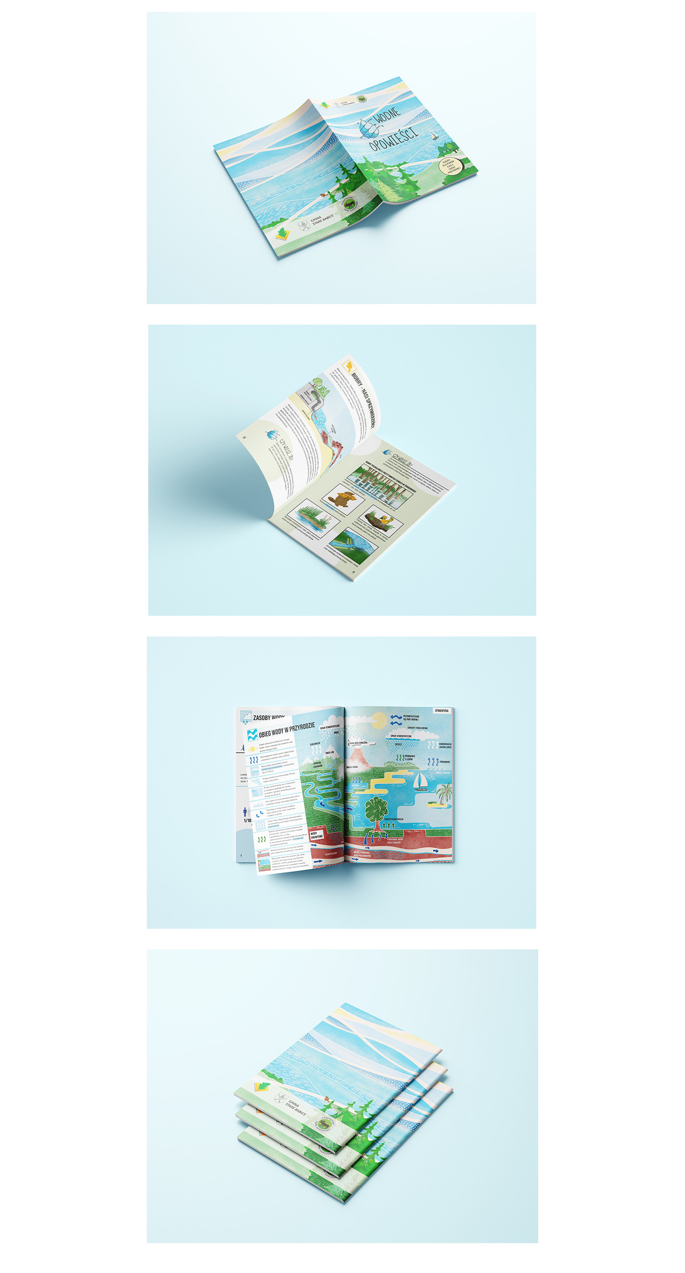 book brochure cover design Ecology Education ILLUSTRATION  InDesign Layout Procreate children book