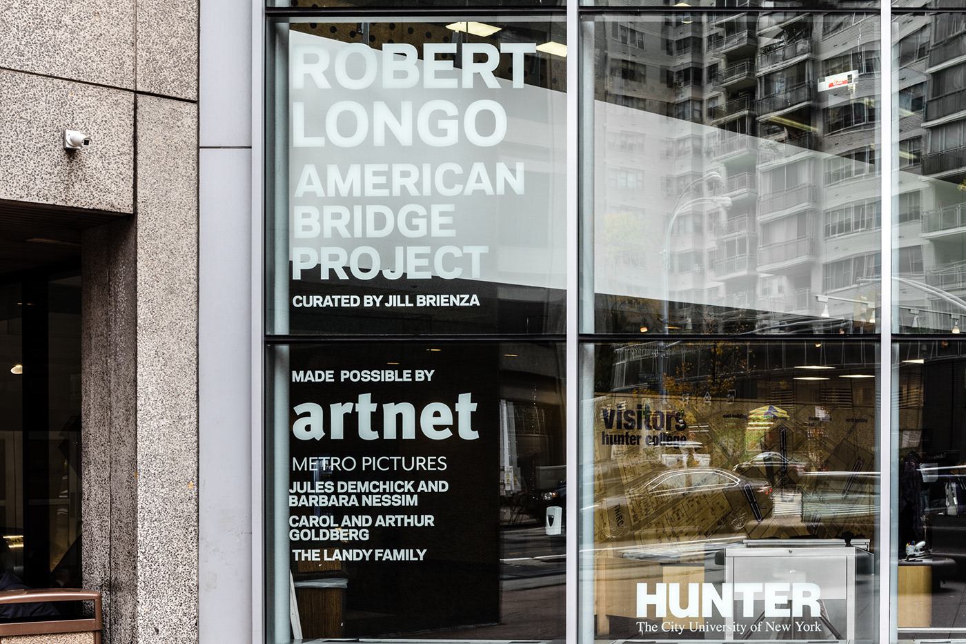 Robert Longo hunter college site specific installation site-specific art wayfinding