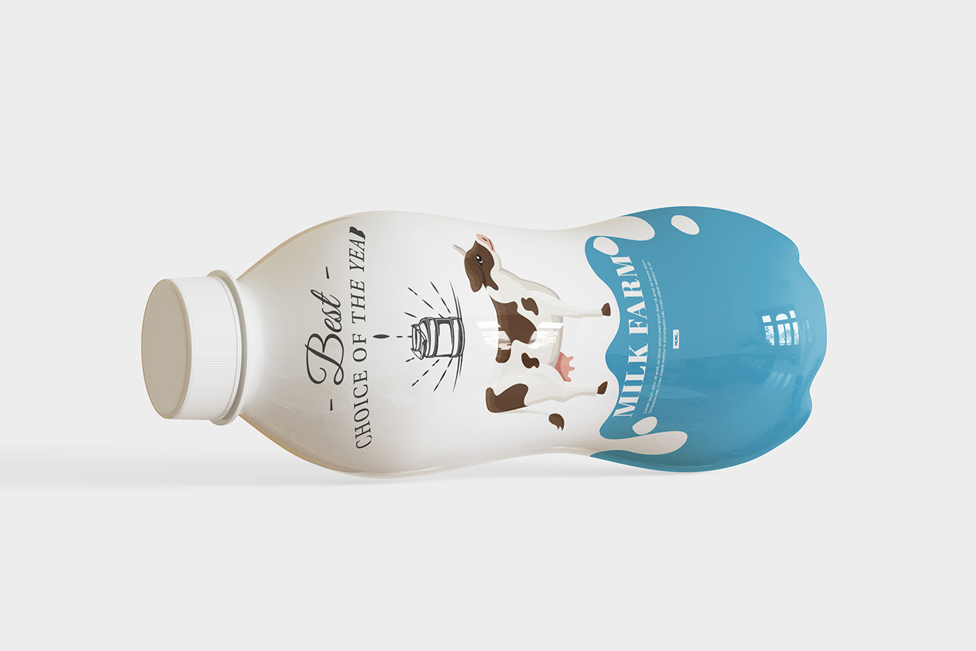 milk plastic bottle Mockup Bundles psd photoshop yogurt container smartobject  
