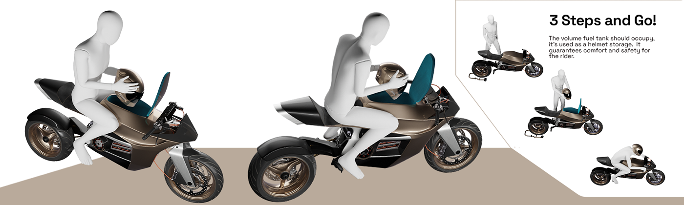 Transportation Design product design  Render 3D blender portfolio motorcycle motorcycle design concept CGI