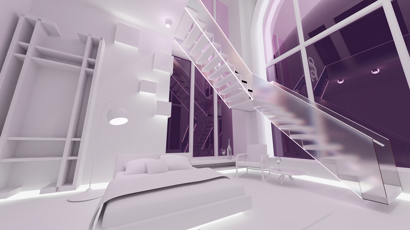indoor design room Render visualization interior design  3ds max blender futuristic 3D