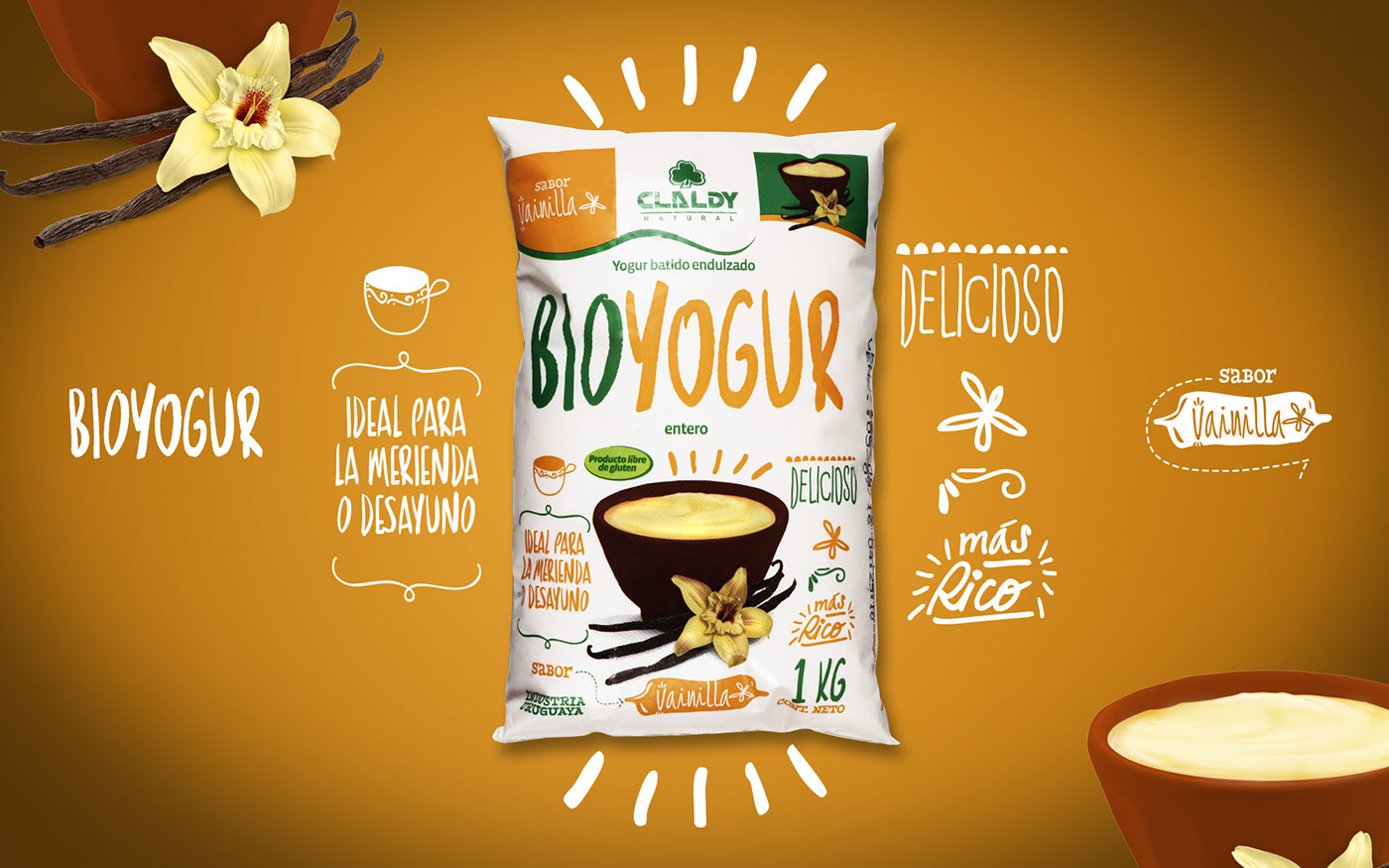 claldy yogur Packaging bioyogur uruguay Montevideo