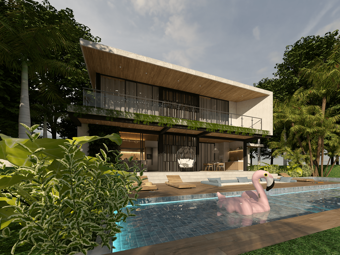 3D architecture casa exterior house interior design  modern Render Sweethome vray