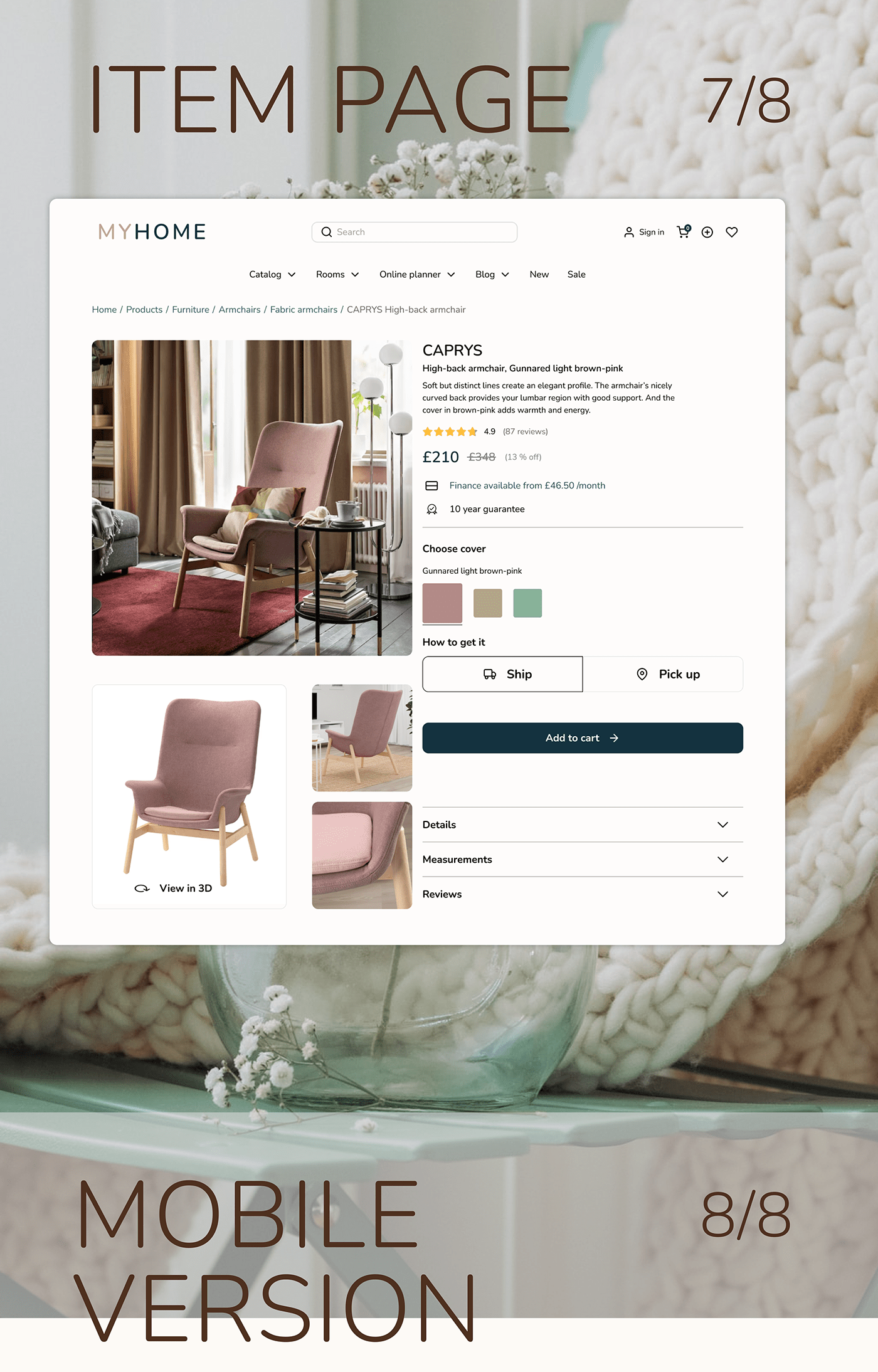design e-commerce Figma furniture interior design  UI UI/UX ux UX UI Web Design 