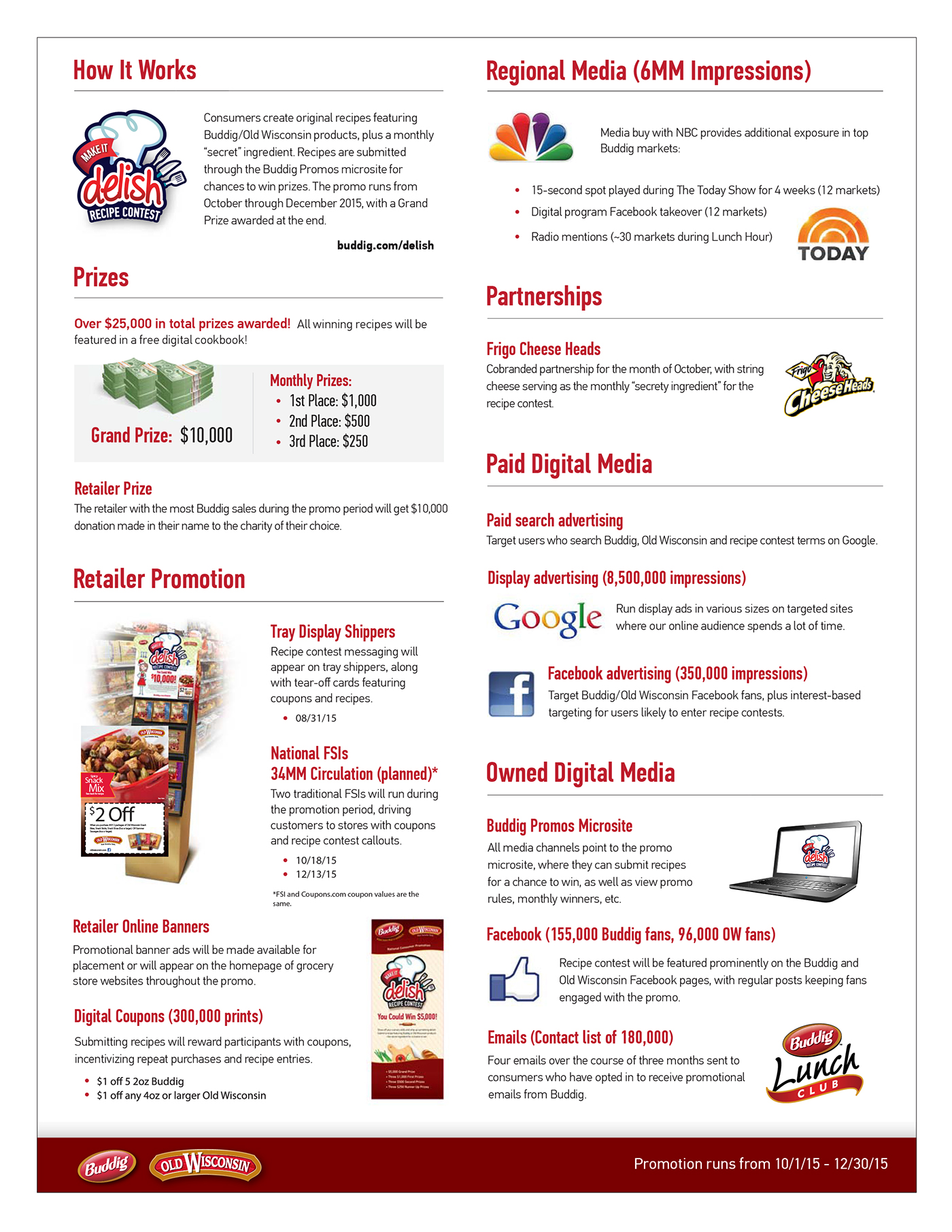 Buddig lunchmeat branding  contest agency Website Design print Food  healthy in-store diplays