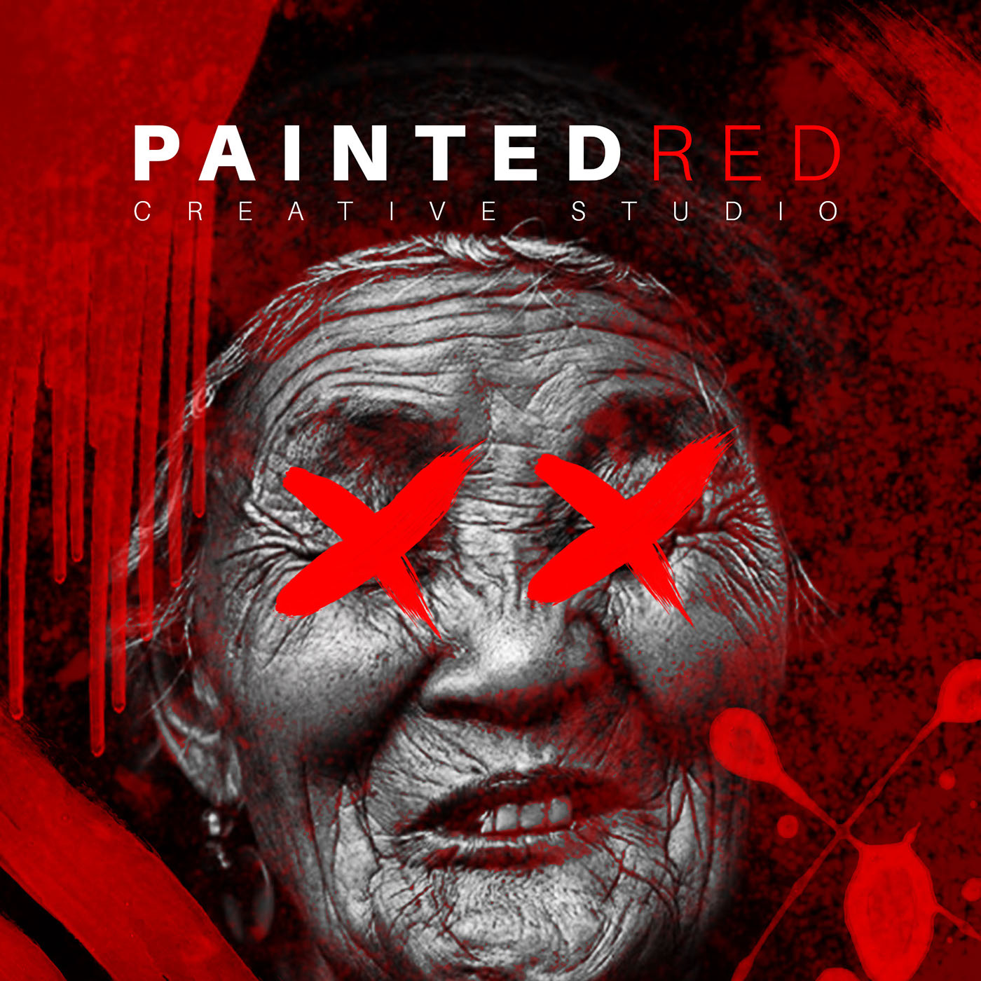 red black and white paint ILLUSTRATION  photogrpahy graphic design  Corporate Identity art photoshop TYPOGRPAHY