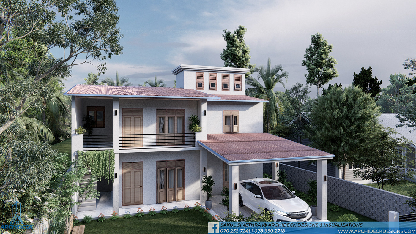 3D architecture archviz exterior interior design  modern Render simple Sri lanka visualization