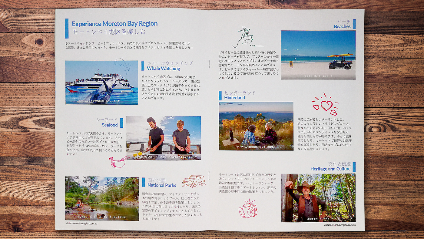 ILLUSTRATION  Booklet Moreton Bay Region japan japanese Layout