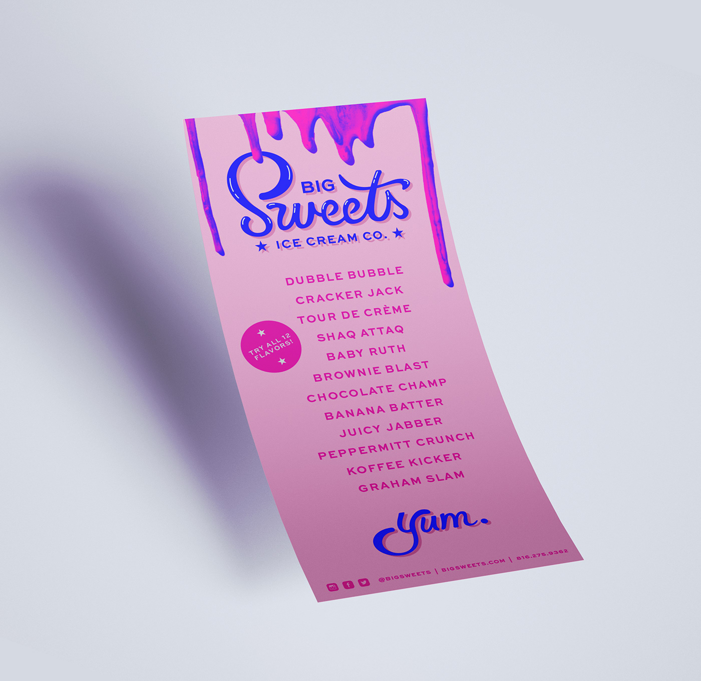Packaging branding  ice cream big sweets athletic tacky vintage university of kansas graphic design  typography  