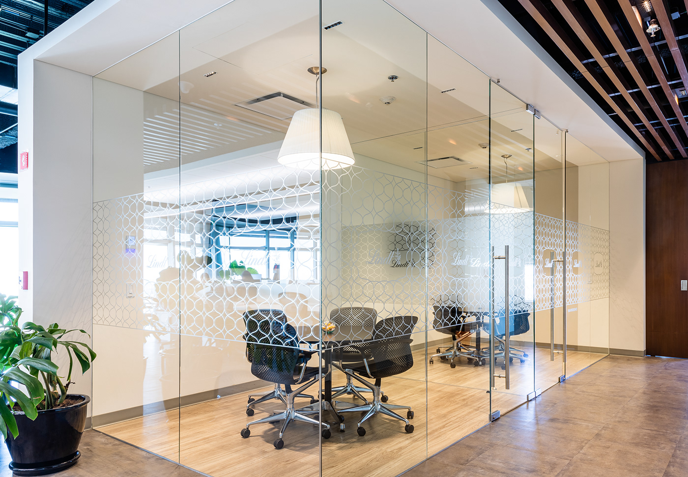 Interior interior design  Office Office Design Corporate Office corporate Glazing etched glass Lindt mexico