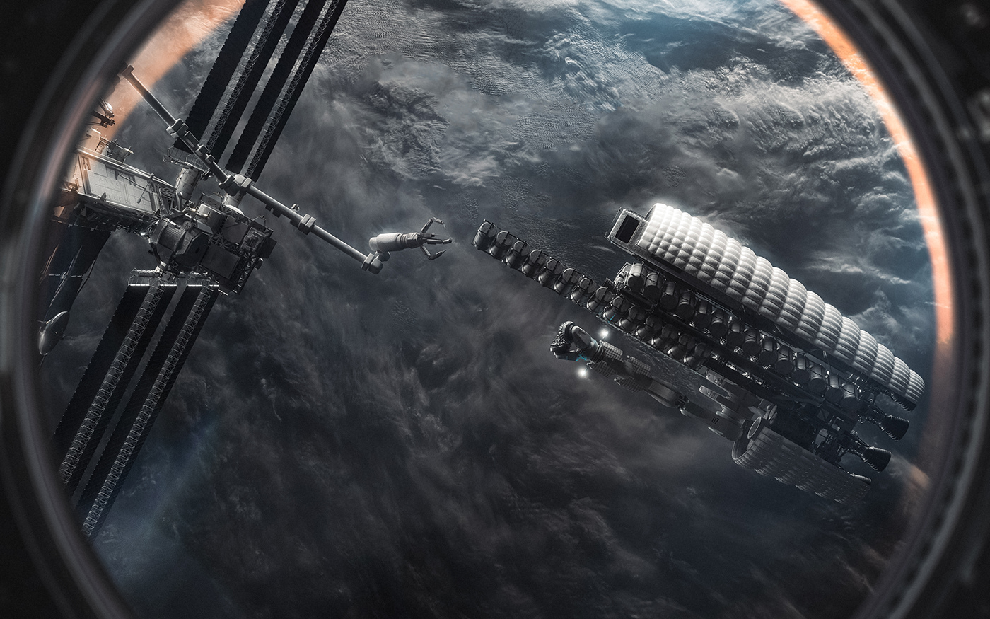 concept Scifi science fiction fantastic asteroid spaceship movie cover artwork