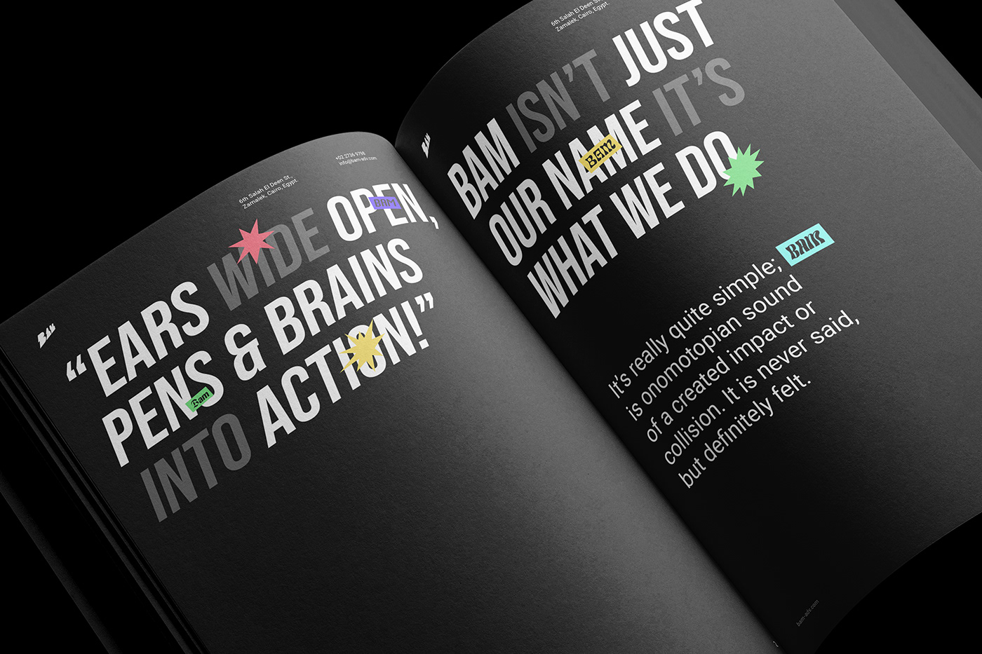 Advertising  BAM 3D agency branding  communication cool motion studio typography  