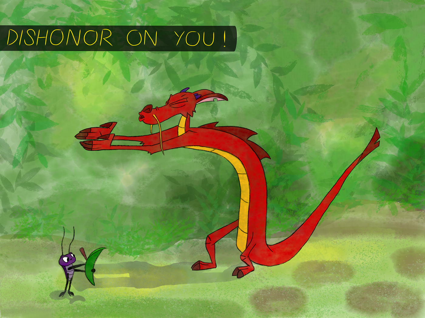 The "Dishonor" snippet of Mushu and Cricket from Disney&a...