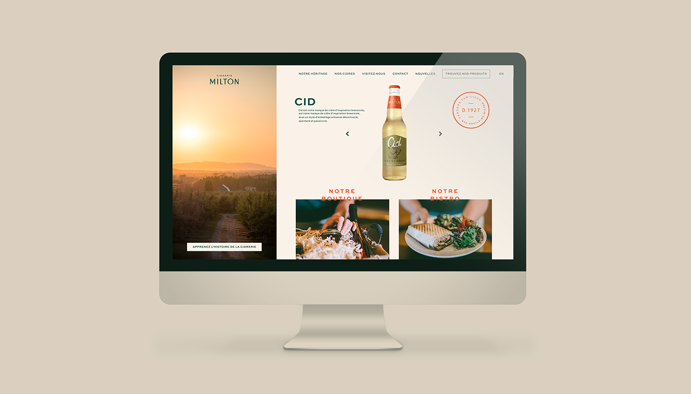 Website Web Design  UI ux interactive cider art direction  alcool apple