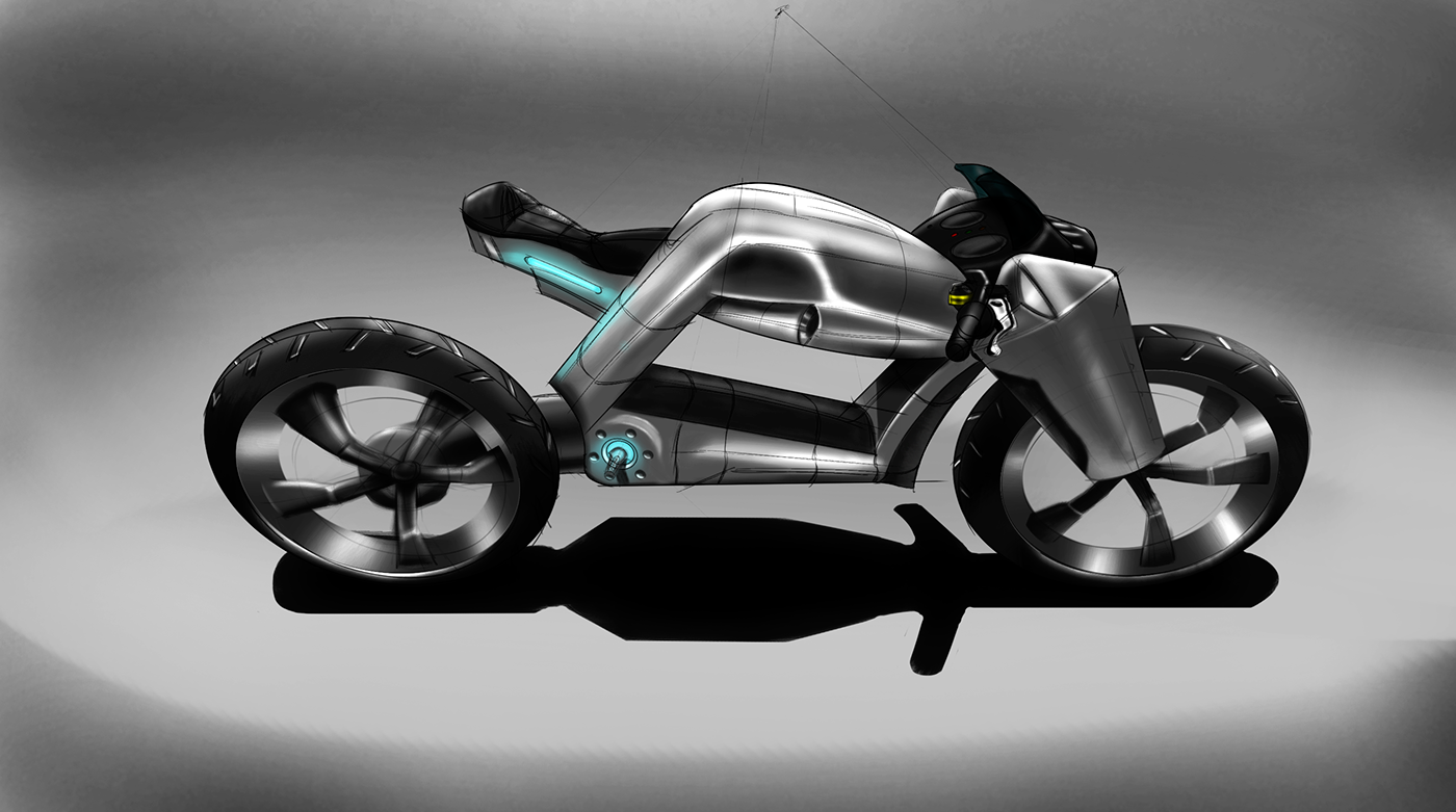motorcycle concept Vehicle prototype electric Bike design motion graphics automotive   fast black