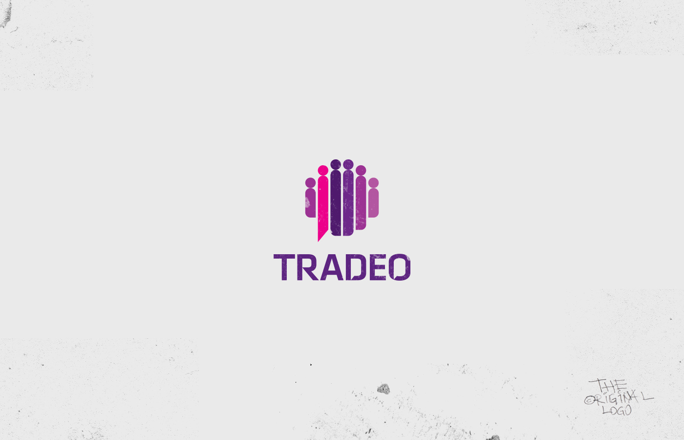 logo tradeo art Office paint purple pink dimiter petrov chadomoto Logotype financial trading