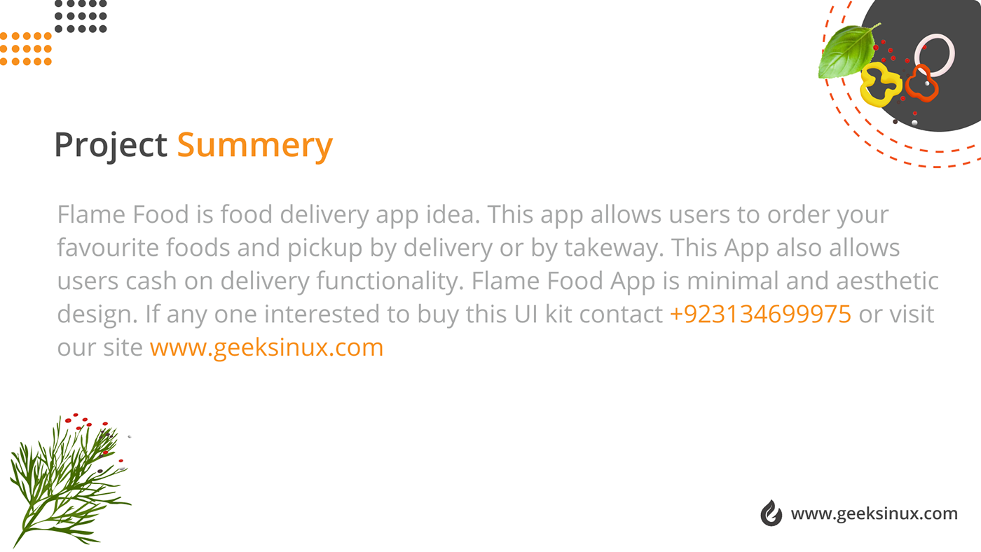 Flame food app flame food App case study food app case study food app ui kit food delivery app Food ui kit geeksinux Interaction design  Muhammad Nawaz Rizvi uiux