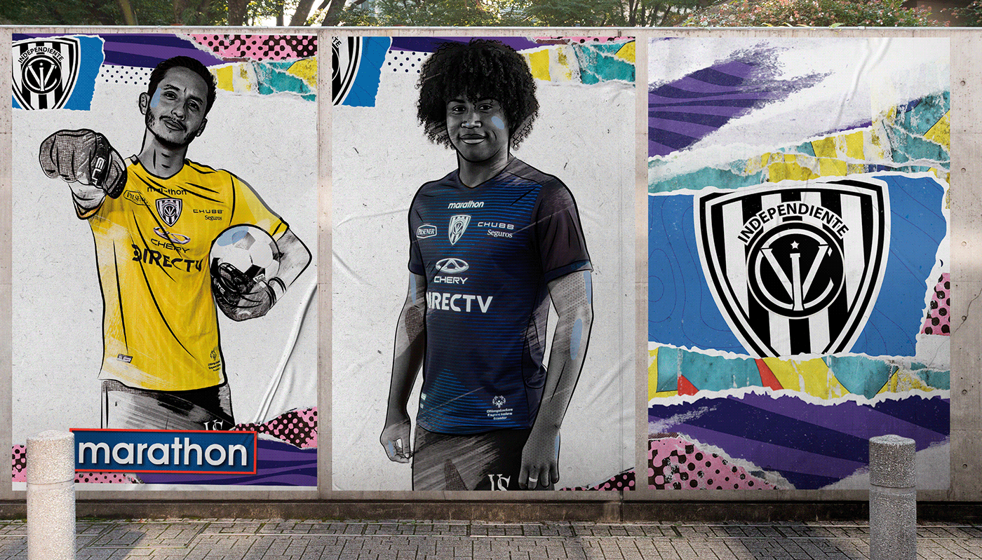 Advertisign ILLUSTRATION  soccer IDV Ecuador UiO football