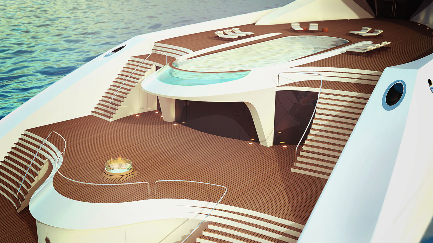 yacht superyacht yachtdesign transportation sketch rendering 3dmodeling luxury design Alias