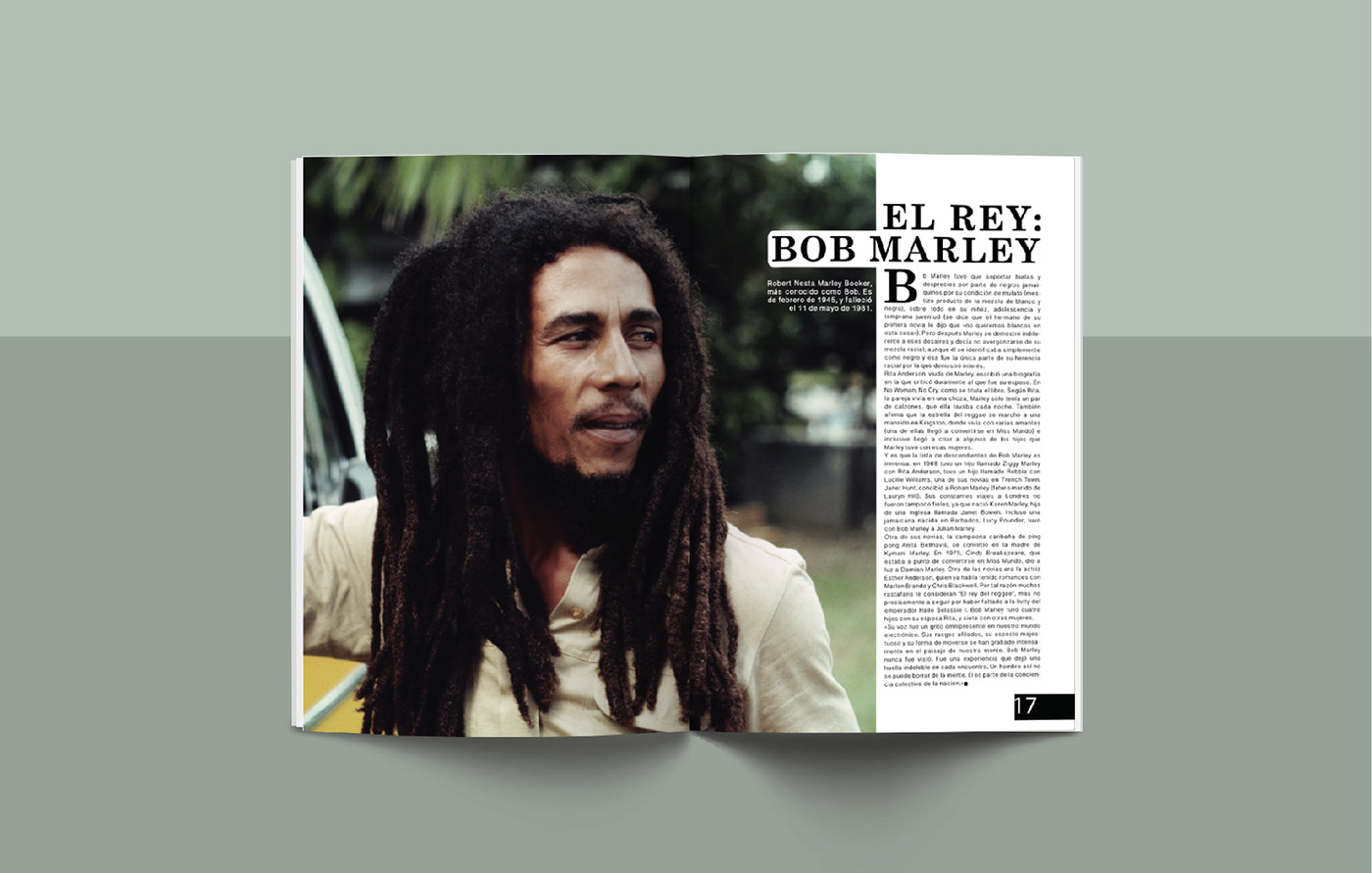 magazine revista joven Young Bob Marley hippie