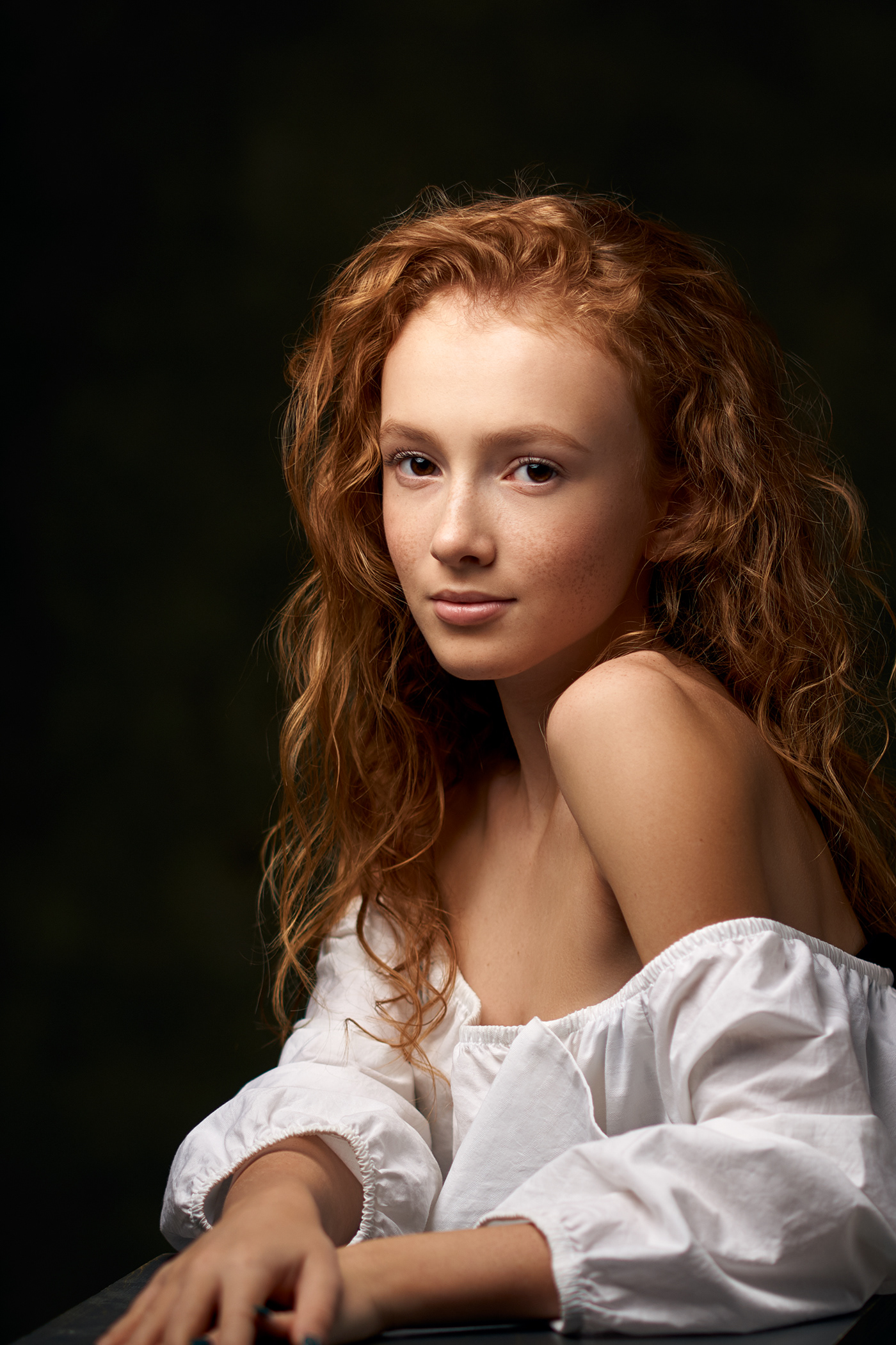 redhead girl pretty woman portrait ginger red Beautiful Young freckles