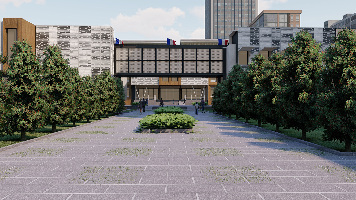 architecture school design Render lumion Autodesk france 3D 3D Visualization exterior