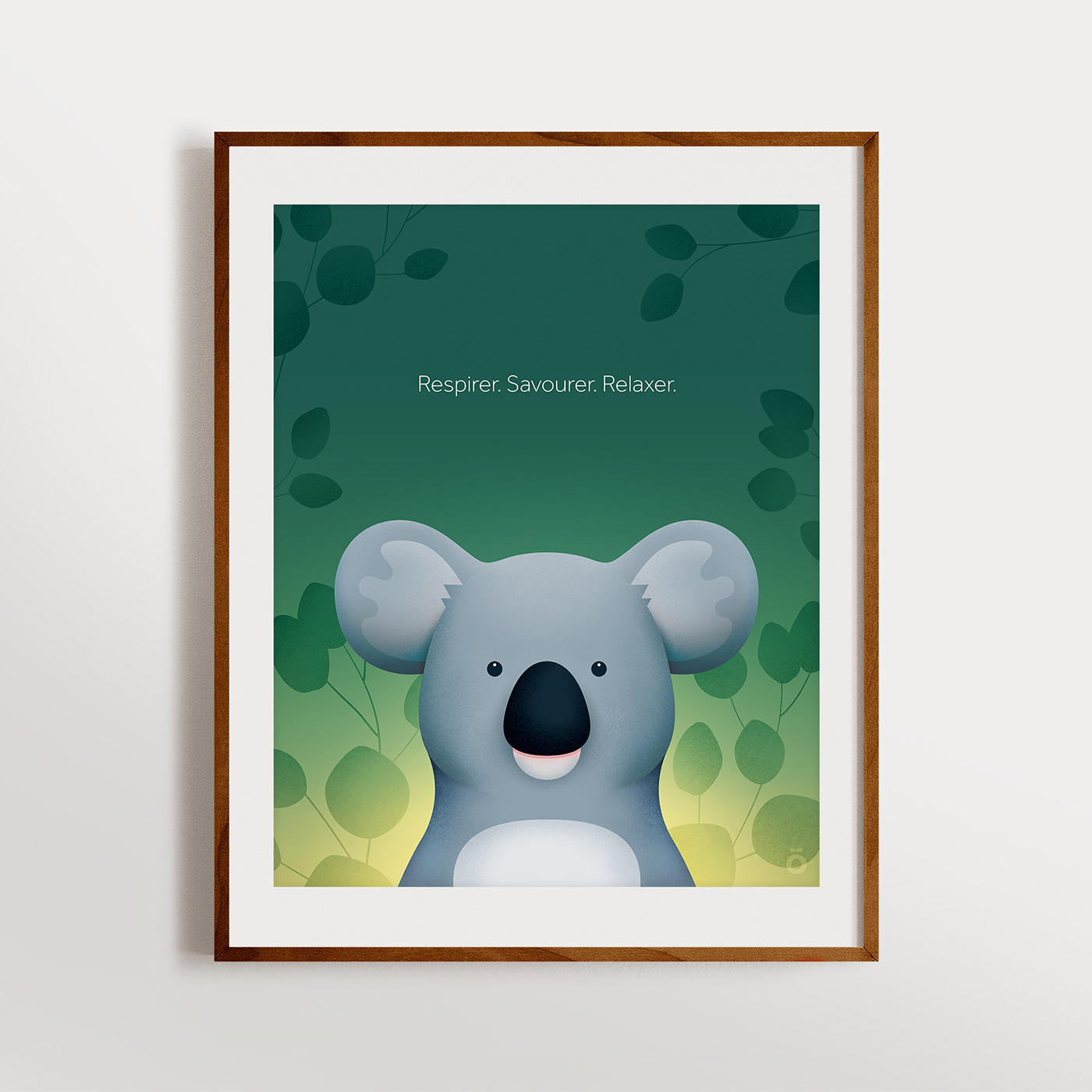affiche animal ILLUSTRATION  koala poter