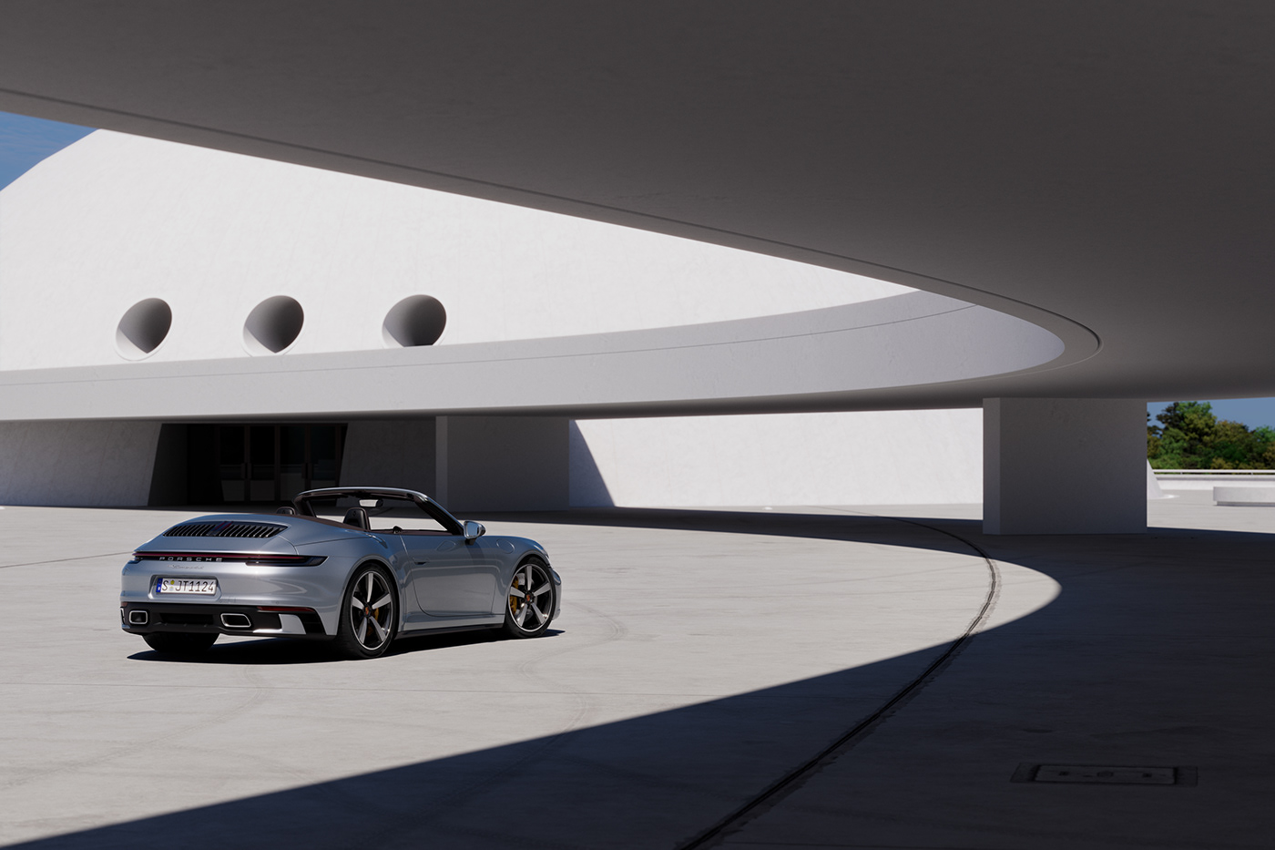 3ds max architecture automotive CGI Porsche Render visualization vray