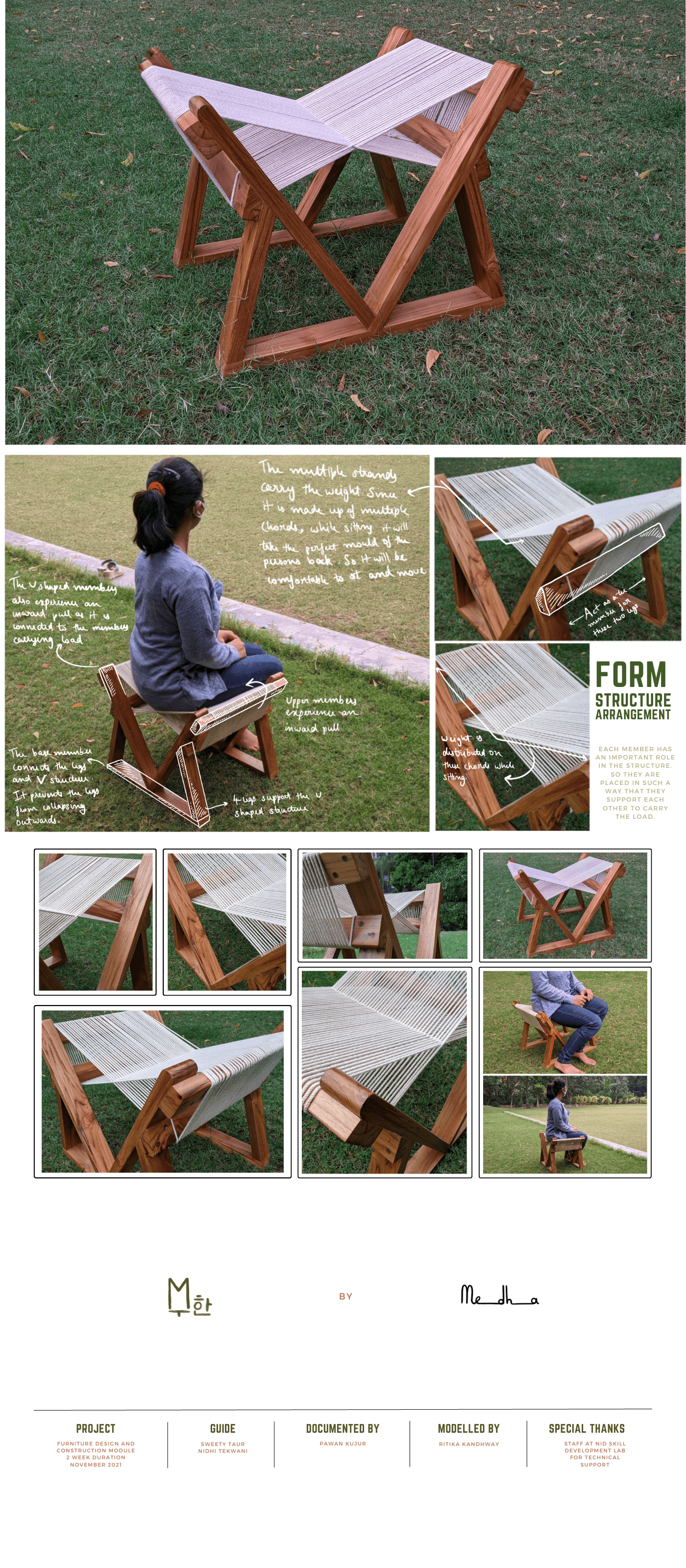 furniture design  stool weaving triangulation woodworking furniture product design 