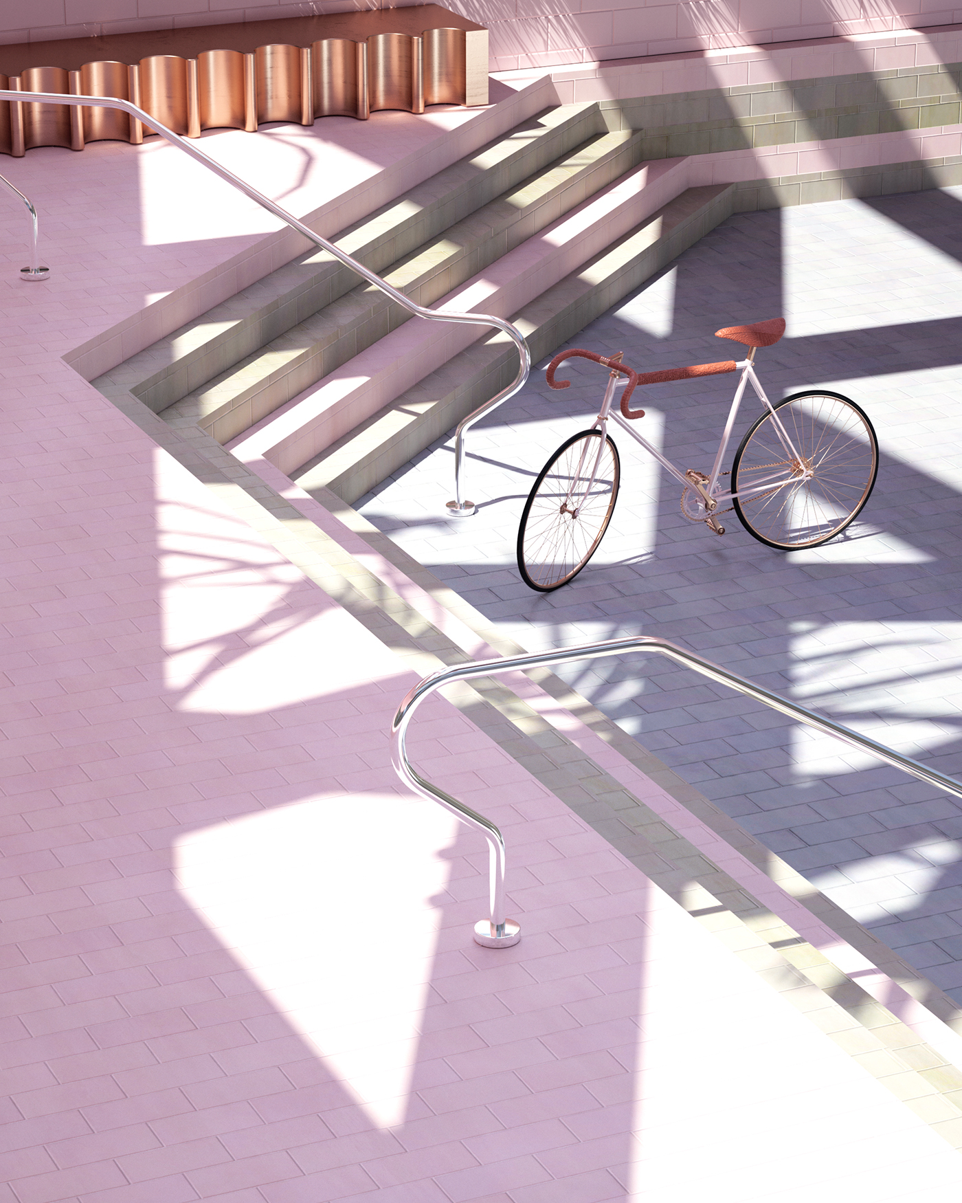 3D CGI Bike Bicycle octane otoy yasly pink copper
