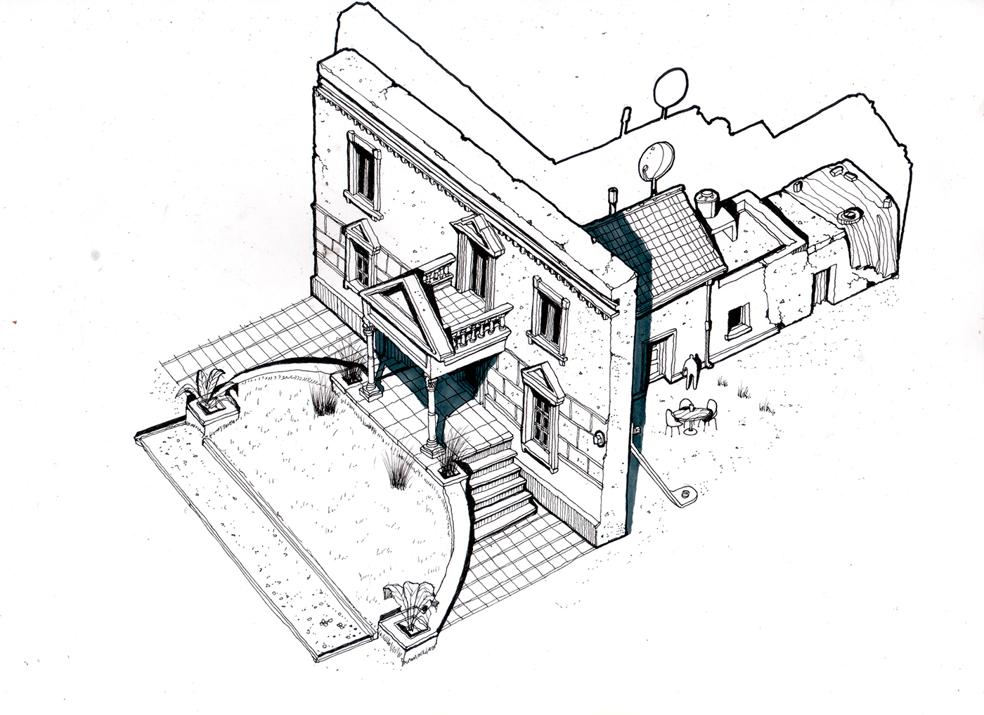 architecture draw sketch croquis ilustracion design dibujo axonometric