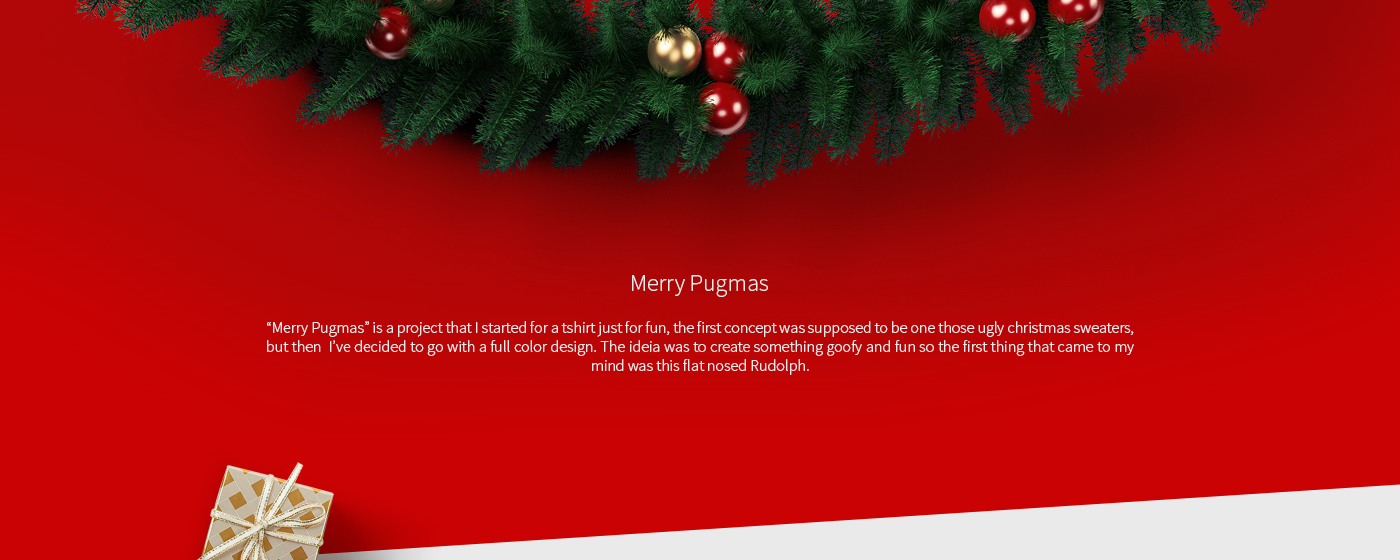 Pug pugmas merry pugmas Rudolph xmas Christmas funny red nose antlers