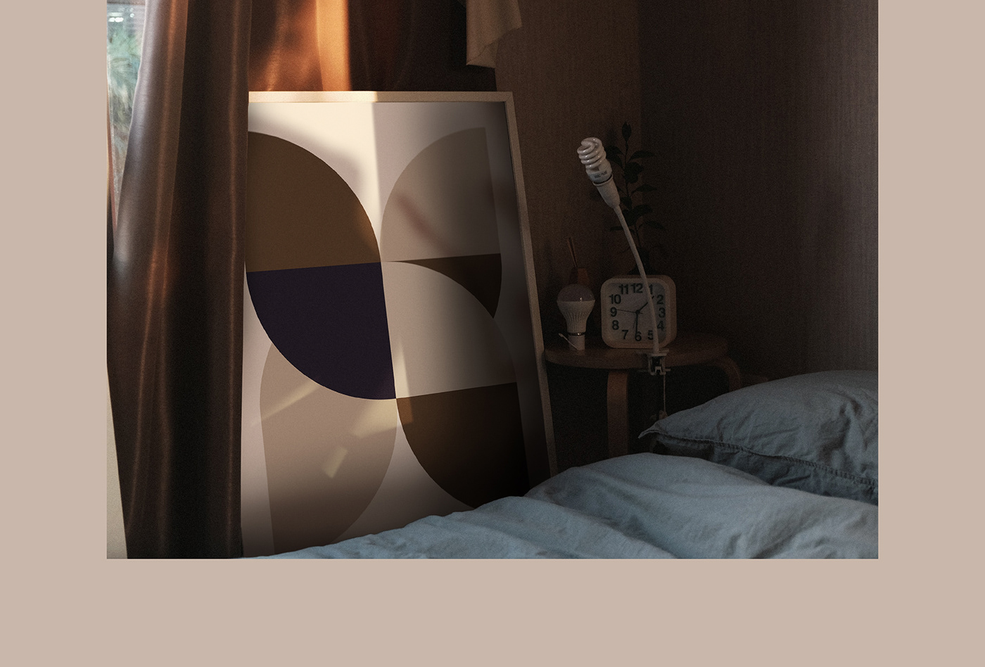 poster posters Collection ILLUSTRATION  design Mockup minimalistic nordic Interior geometric