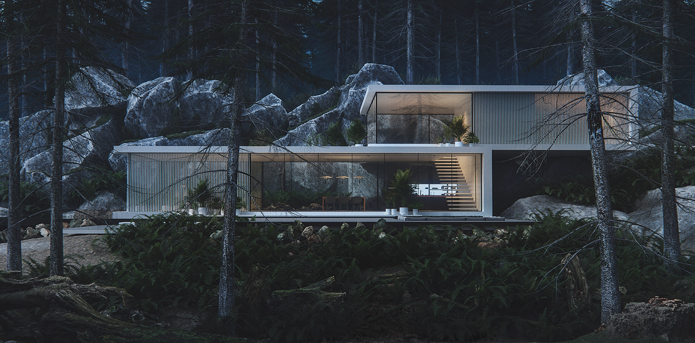Minimalism modern forest design architecture