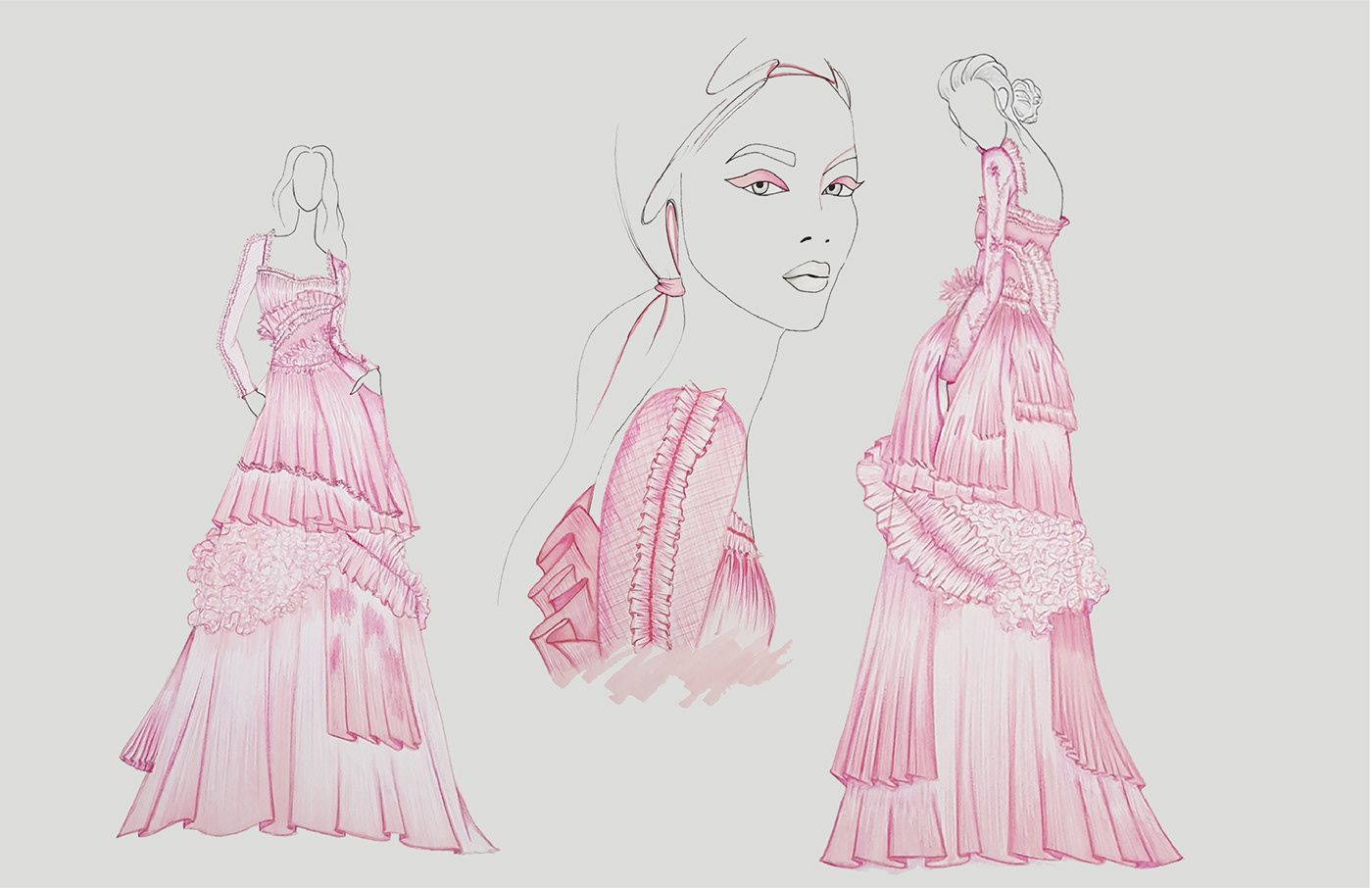 Fashion  pink ILLUSTRATION  textil