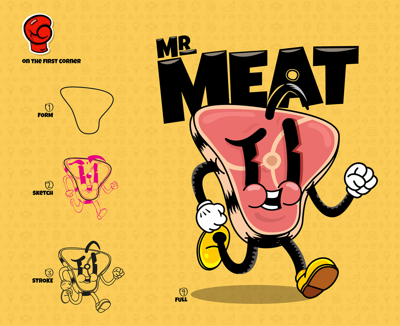 cartoon Character design  comic Digital Art  Food  ILLUSTRATION  ink sports vector Wrestling