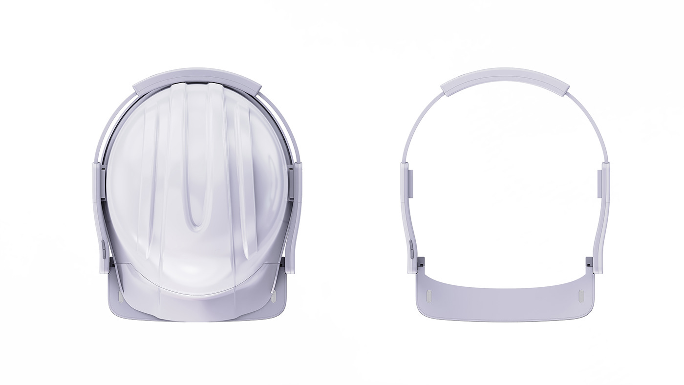 3D AR device Helmet hmd Indsutrial Design industrial product product design  visualization
