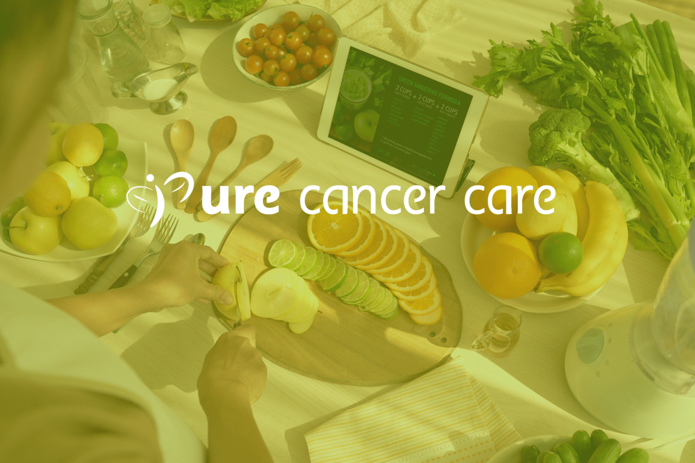 pure logo شعار food supplements Cancer Website typography  