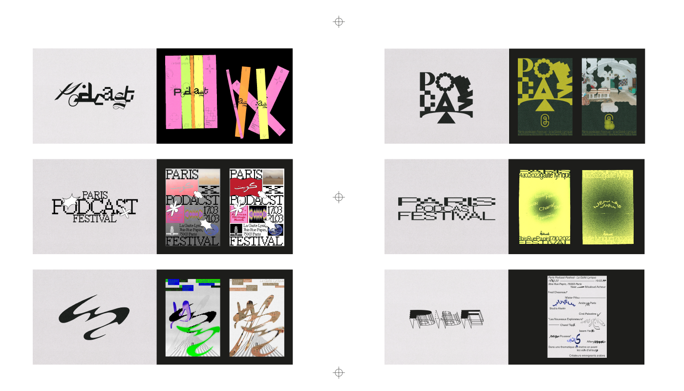 brand identity design festival graphic design  Logo Design Paris podcast print typography   visual identity