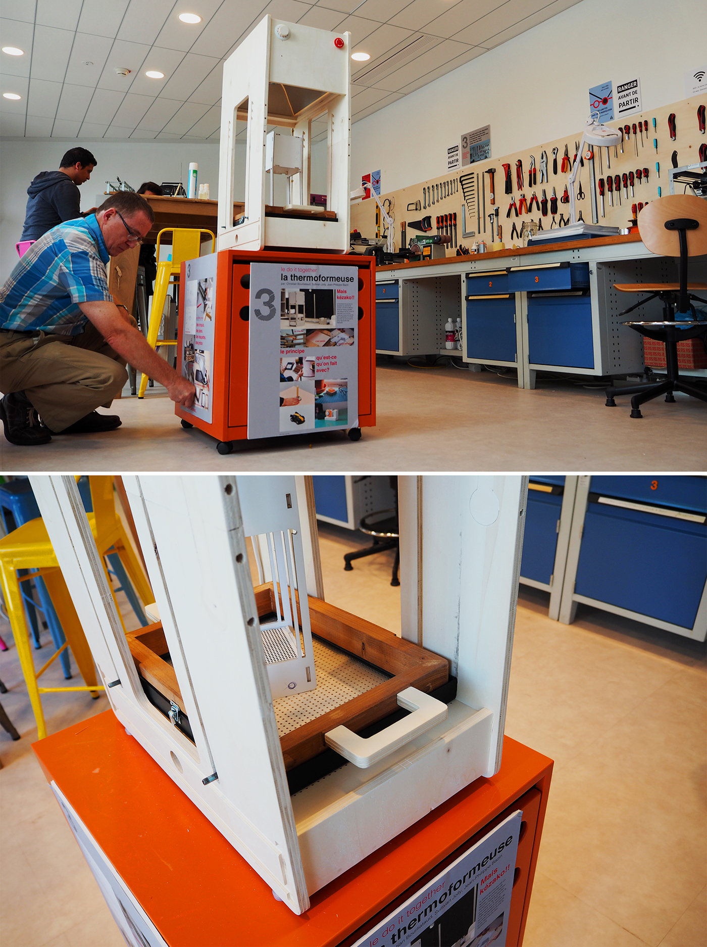Workshop machine team cnc mock-up plywood