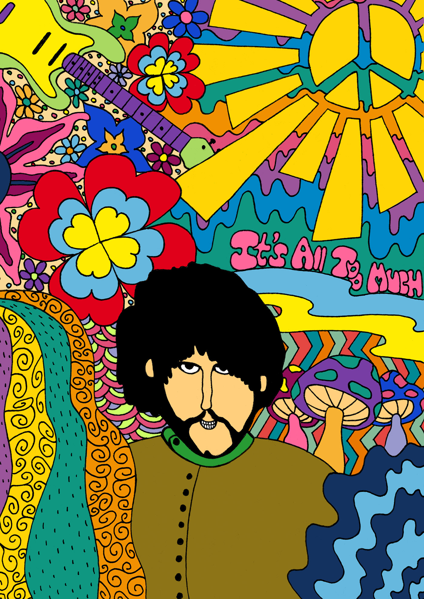 dibujo graphicdesign ilustracion ilustration psychedelic thebeatles