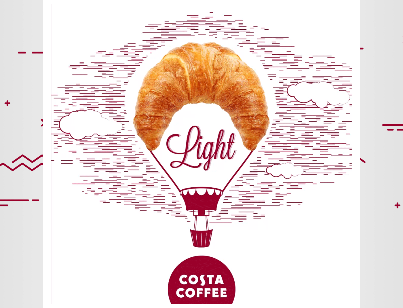 Costa Coffee egypt facebook light espresso drink sandwich fruits animation 
