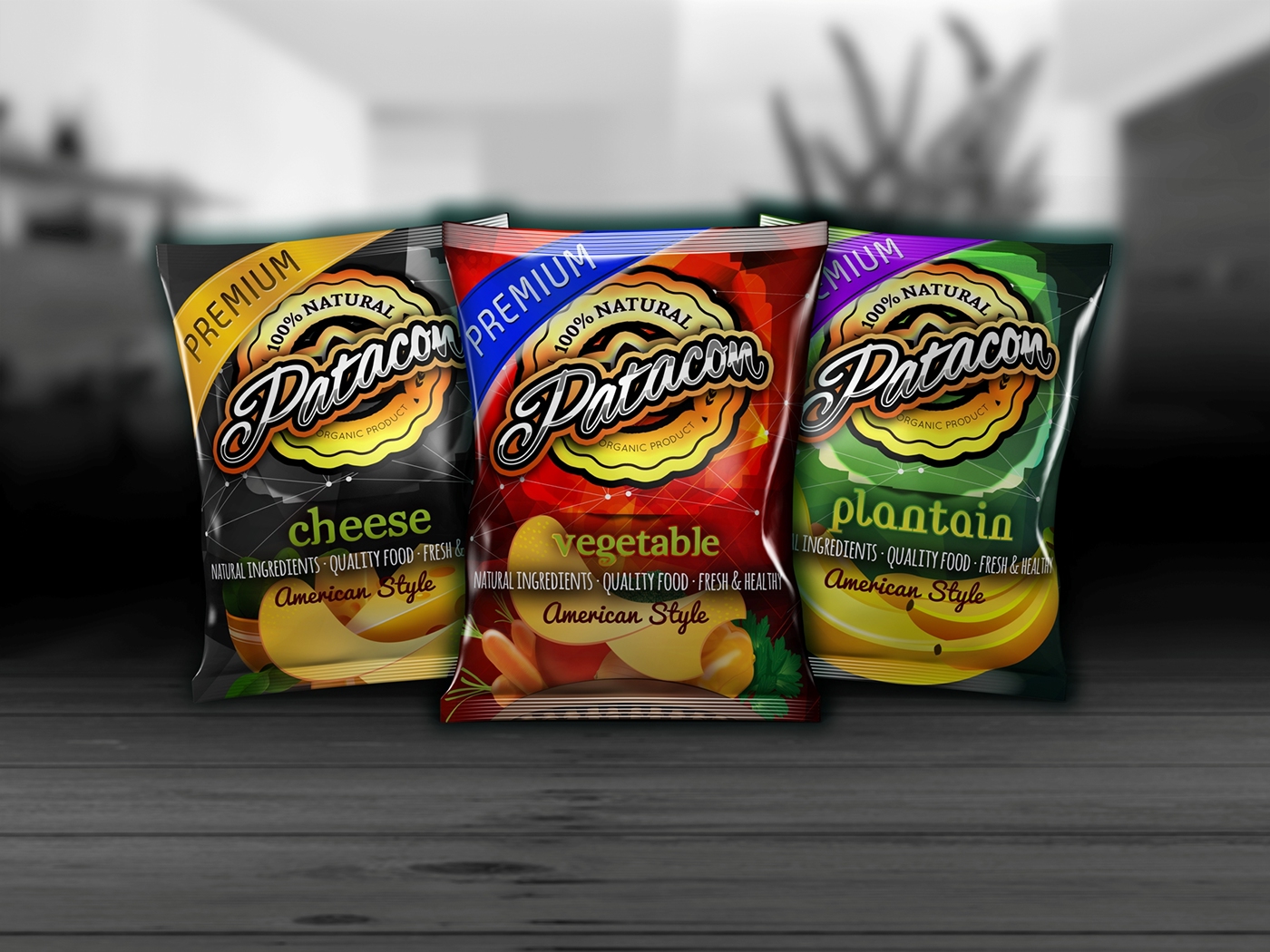 Chips Bag Snack Design "Patacon". 