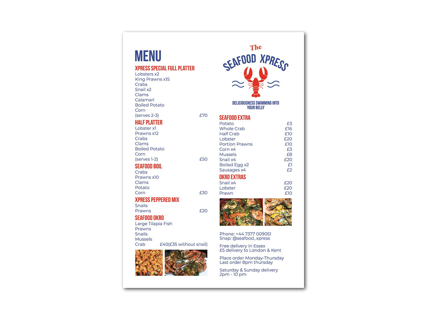 identity lobster logo menu restaurant