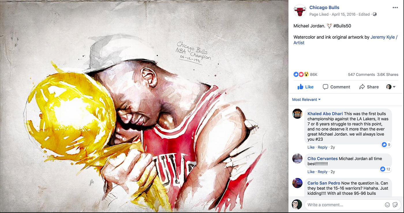 chicago bulls NBA Basketball basketball art Nike sport art watercolour ink  jeremy kyle artist CMYKyles Sports Campaign Michael Jordan