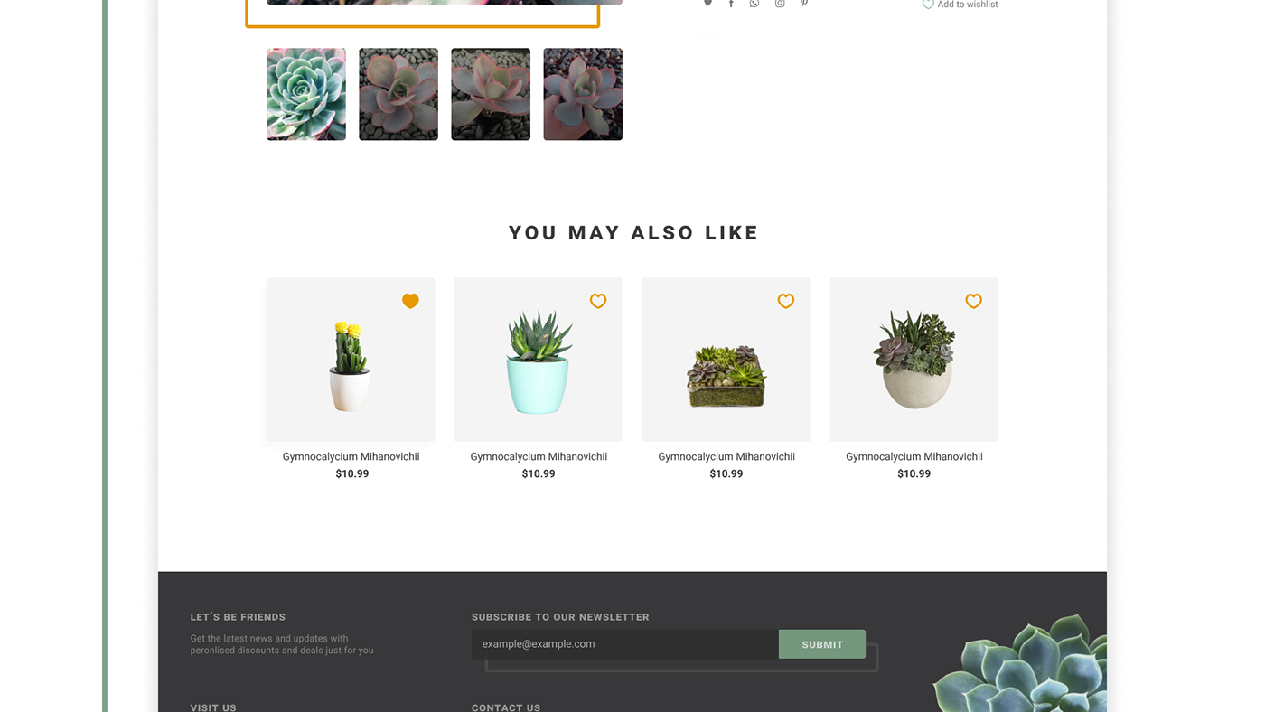 concept Ecommerce Figma Plant shop Succulent UI ux Web Web Design 
