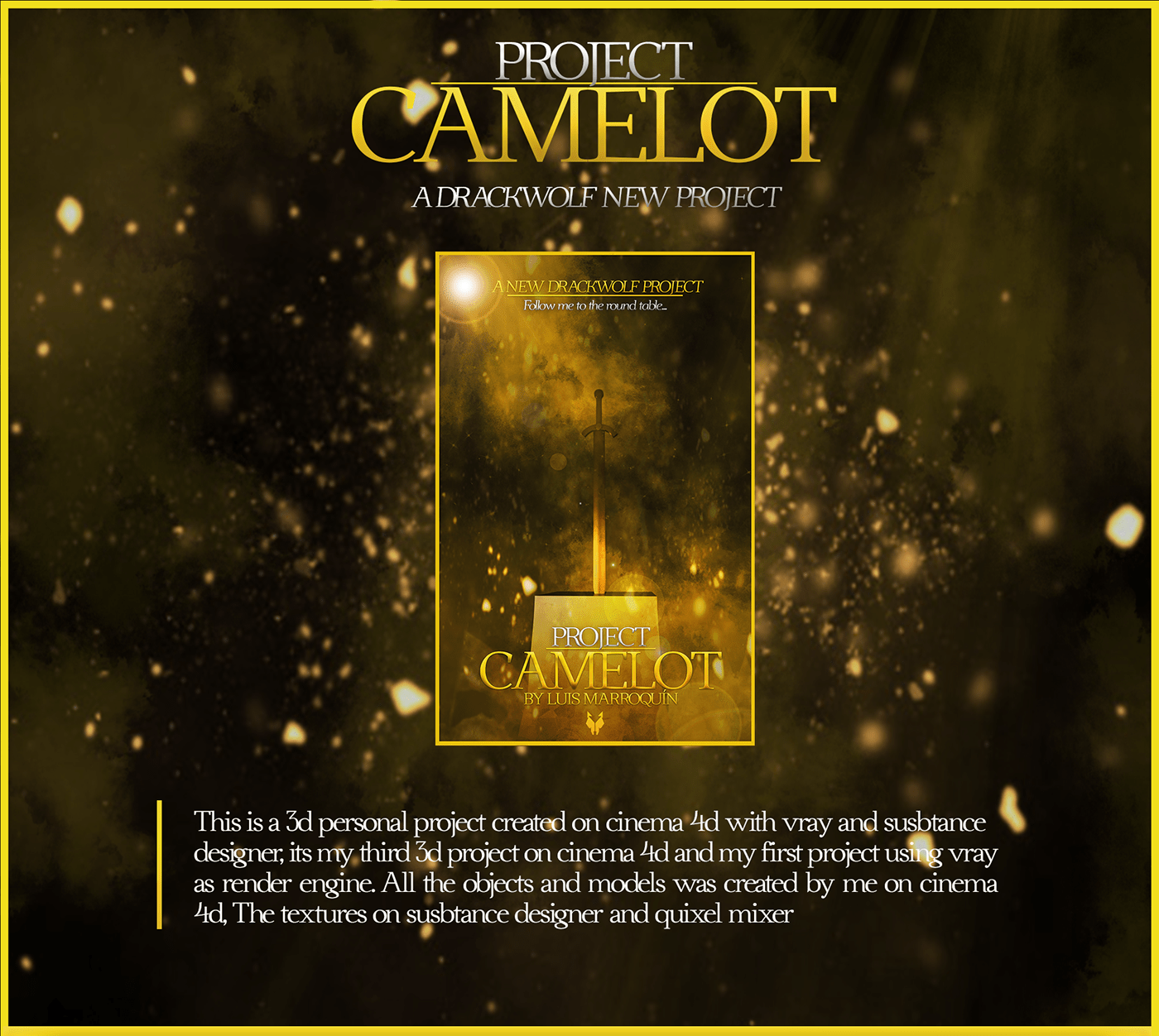 3D animacion Camelot drackwolf efectos visuales excalibur history King Arthur round table vray